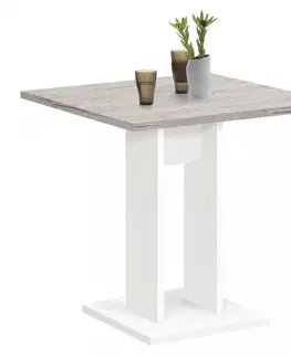 Jídelní stoly Jídelní stůl 70 cm Dekorhome Bílá / dub