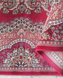 Vintage koberce Exkluzívny červený koberec s krásným vzorom