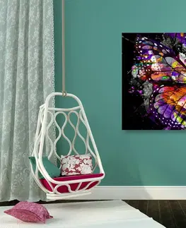 Pop art obrazy Obraz neobyčejný motýl