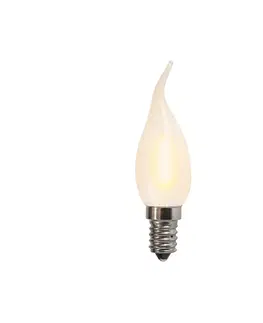 Zarovky E14 LED matná svíčková lampa BXS35 1W 100 lumenů 2200K