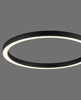 Stropní svítidla PURE Stropní svítidlo PURE Lines LED, kulaté Ø70 cm, antracitová barva