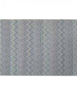 Kusové koberce KARE Design Venkovní koberec Zigzag - modrý, 160x230cm