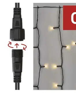 Závěsy a sítě EMOS Standard LED spojovací vánoční řetěz – záclona, 1x2 m, venkovní, teplá bílá D1EW01