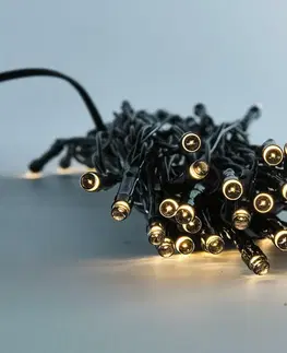 LED řetězy DecoLED Venkovní řetěz SOLAR 5 m, teple bílá, 50 diod