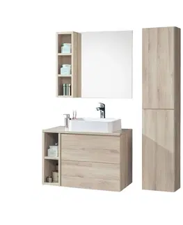 Koupelnový nábytek MEREO Aira, koupelnová skříňka s keramickým umyvadlem 101 cm, antracit CN752