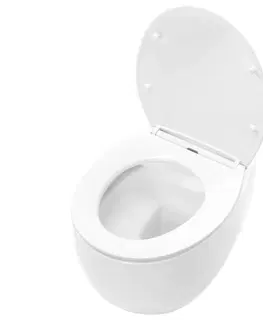 Kompletní WC sady Závěsná WC mísa s prkénkem Rea Lars bílá