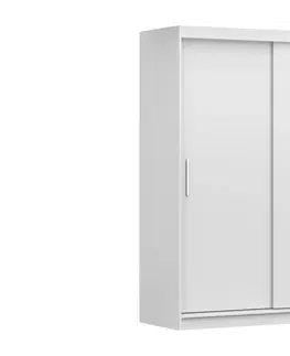Šatní skříně Idzczak Meble Šatní skříň VISTA 04 150 cm bílá, varianta bez osvětlení