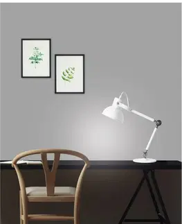Stolní lampy do kanceláře NOVA LUCE stolní lampa DUNIK bílý kov E14 1x5W 230V IP20 bez žárovky 6713001