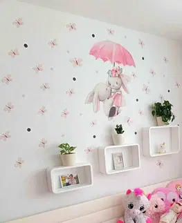 Samolepky na zeď Dětské samolepky na zeď - Růžoví motýlci