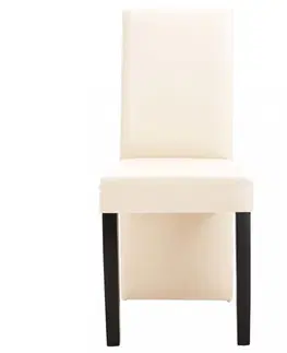 Židle Jídelní židle 2 ks umělá kůže / dřevo Dekorhome Vínová