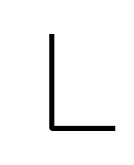 Designová nástěnná svítidla Artemide Alphabet of Light - velké písmeno L 1201L00A