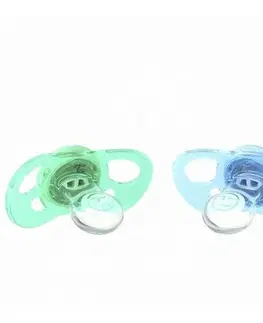 Odsávačky, pomůcky pro kojení Twistshake 2dílná sada dudlíků 0-6 m, modrá a zelená