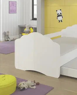 Postele ArtAdrk Dětská postel CASIMO II | s přistýlkou ​​a zábranou Provedení: Balerína s jednorožcem