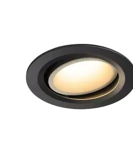 LED podhledová svítidla SLV BIG WHITE NUMINOS MOVE DL L vnitřní LED zápustné stropní svítidlo černá/bílá 3000 K 55° otočné a výkyvné 1003656