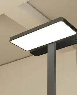 Stojací lampy Arcchio Kancelářská stojací lampa Arcchio Aila LED, černá, senzor denního světla