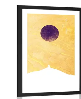 Motivy z naší dílny Plakát s paspartou jedinečná záře měsíce