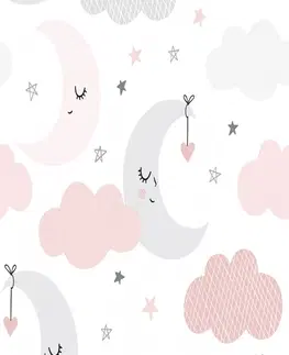Koberce a koberečky Conceptum Hypnose Dětský koberec Noční obloha 100x150 cm šedý/růžový