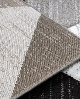 Koberce a koberečky Dywany Lusczow Kusový koberec ALTER Rino trojúhelníky šedý, velikost 80x150