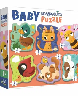 Puzzle Trefl Baby puzzle Zvířátka, 6v1 (2-6 dílků)