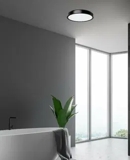 Svítidla Rabalux 71253 koupelnové stropní LED svítidlo Samira 35 cm, černá