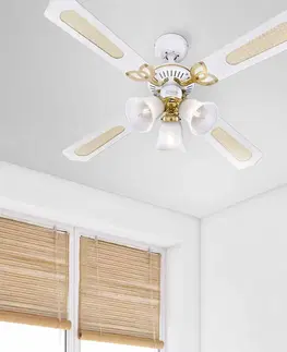 Stropní ventilátory se světlem Westinghouse Westinghouse Princess Trio ventilátor bílá 105 cm