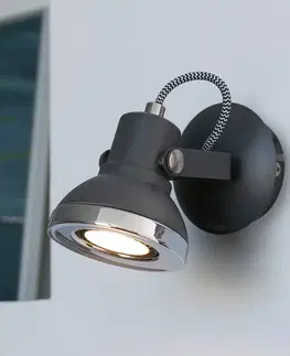 Bodová světla FARO BARCELONA Ring - LED nástěnné bodové svítidlo tmavošedé