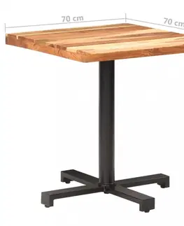Barové stolky Bistro stůl na kolečkách Dekorhome 50x50x75 cm