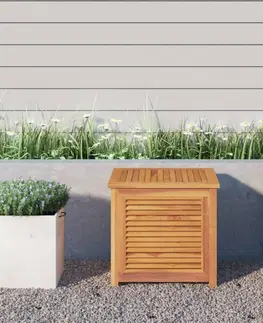 Zahradní úložné boxy Zahradní úložný box s vložkou 60 x 50 x 58 cm masivní teak