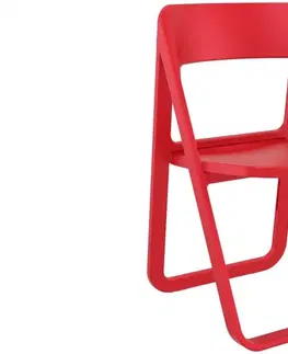 Zahradní židle Zahradní židle skládací Dekorhome Červená