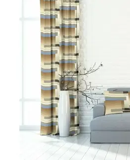 Závěsy Výprodej dekoračního závěsu s tunýlkem, OXY Stripes modrý, 140 x 245 cm