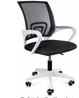 Kancelářské židle ArtJum Kancelářské křeslo JUPI | bílá podnož / černá