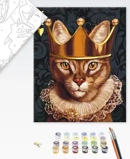 Zvířata Malování podle čísel královská kočka