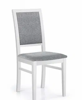 Židle HALMAR Jídelní židle Kely bílá/šedá