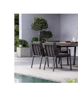 Zahradní stolky Higold Zahradní jídelní stůl HIGOLD Nofi černý - 6-místný
