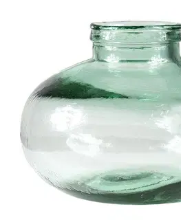 Dekorativní vázy Zelená skleněná designová recyklovaná váza - 25*25*19,5cm / 5L Mars & More AGGVB5