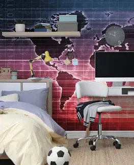 Samolepící tapety Samolepící tapeta mapa světa se zajímavým pozadím
