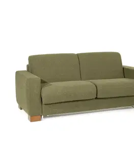 Pohovky a gauče Pohovka trojmístná rozkládací KANSAS zelená