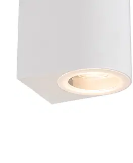 Venkovni nastenne svetlo Moderní venkovní nástěnné svítidlo bílé plastové oválné 2-světlo - Baleno