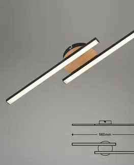 Designová stropní svítidla BRILONER LED nástěnné a stropní svítidlo, 55,5 cm, 12 W, černá BRILO 3448-014