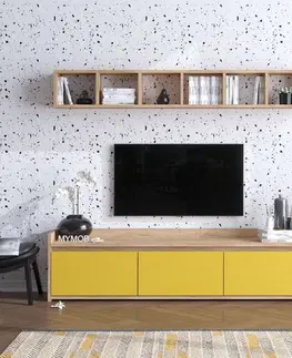 Obývací stěny a sestavy nábytku Televizní stěna AVAN dub žlutá