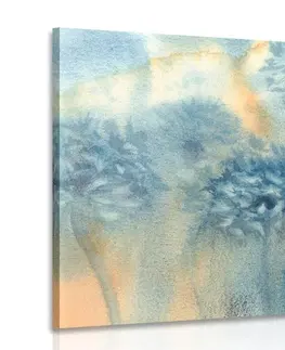 Obrazy květů Obraz modrá pampeliška v akvarelový provedení