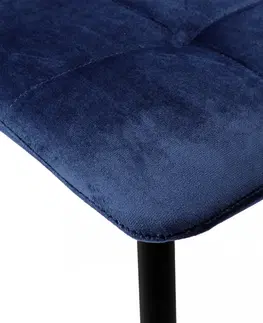 Židle TZB Čalouněná židle DENVER samet modrá