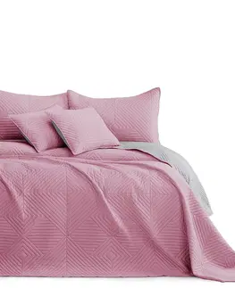 Přikrývky AmeliaHome Přehoz na postel Softa palepink - pearlsilver, 220 x 240 cm