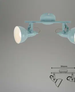 Industriální bodová svítidla BRILONER Bodové svítidlo 30,4 cm bez 2xE14 40W mentolová BRILO 2049-020