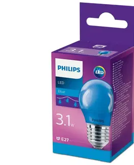 Žárovky Philips LED Žárovka  Philips P45 E27/3,1W/230V modrá 