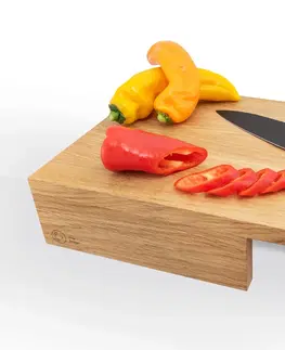 Prkénka a krájecí desky Kuchyňské prkénko Chef's Board Large s nožem CLAP DESIGN