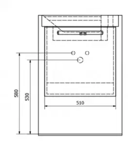 Koupelnový nábytek SAPHO LATUS VIII umyvadlová skříňka 51x50x28cm, dub alabama LT080-2222