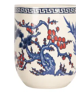 Hrnky a šálky Porcelánový kalíšek na čaj s modrou větví - ∅ 6*8 cm / 0,1L Clayre & Eef 6CEMU0075