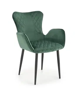 Židle Jídelní křeslo K427 Halmar Tmavě zelená