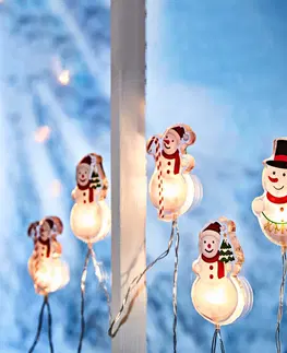 Svíčky a světelné dekorace Světelný řetěz "Sněhuláci"